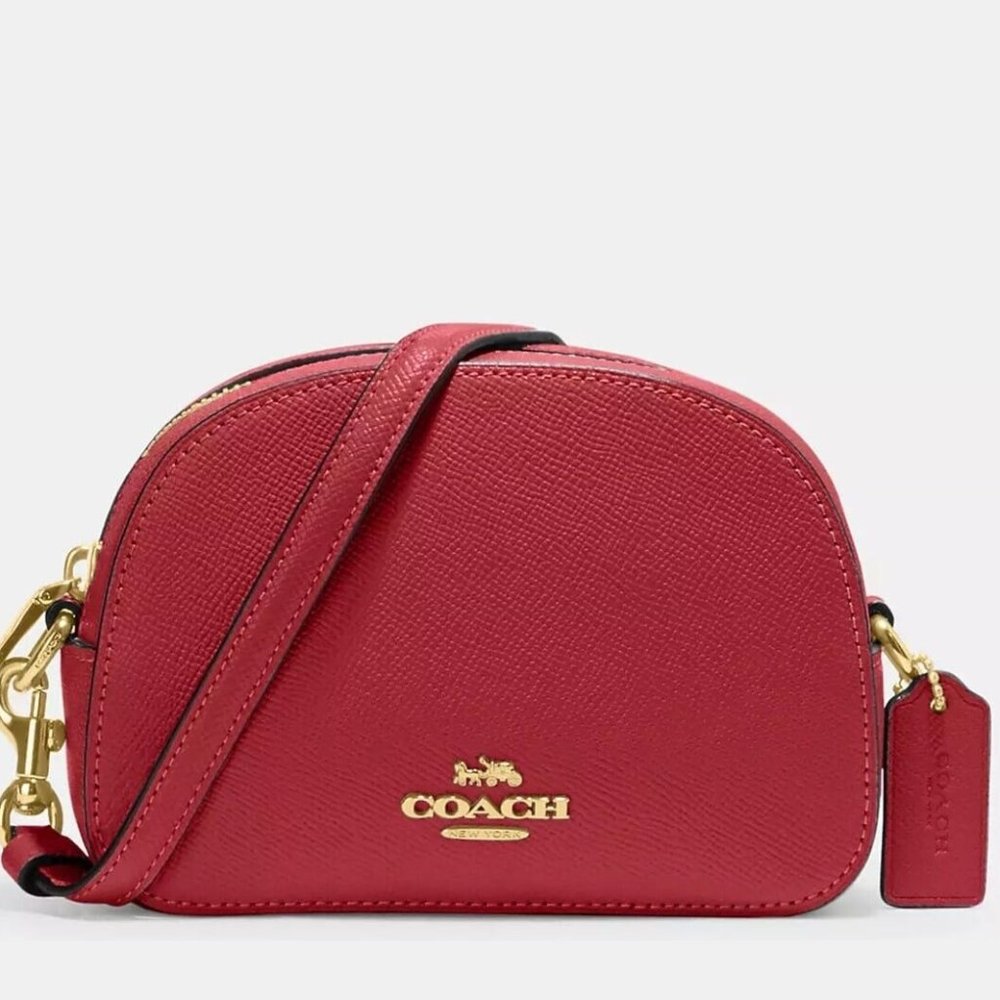 NWT COACH MINI SERENA CROSSGRAIN SHOULDR / CROSSBODY IN IM/GOLD RED 97561